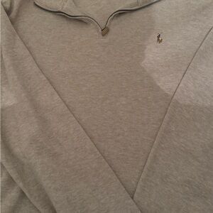 Polo Ralph Lauren Tan 1/4 Zip Sweater Size Large